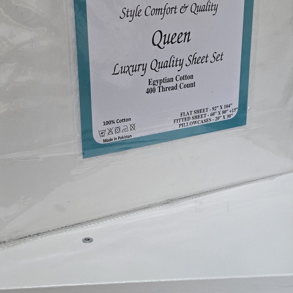 Egyptian cotton sheet set white color